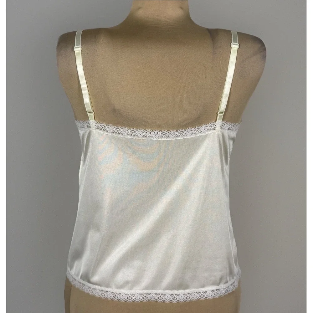 Vintage‎ Undercover Wear Lace Camisole Tank Top Women's Small Floral Lace Beaded
